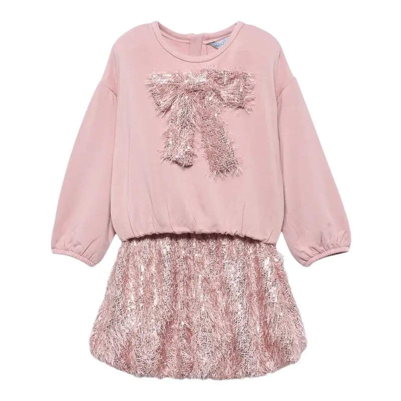 Abel & Lula Completo 2 Pezzi Felpa-Gonna Rosa per Bambina