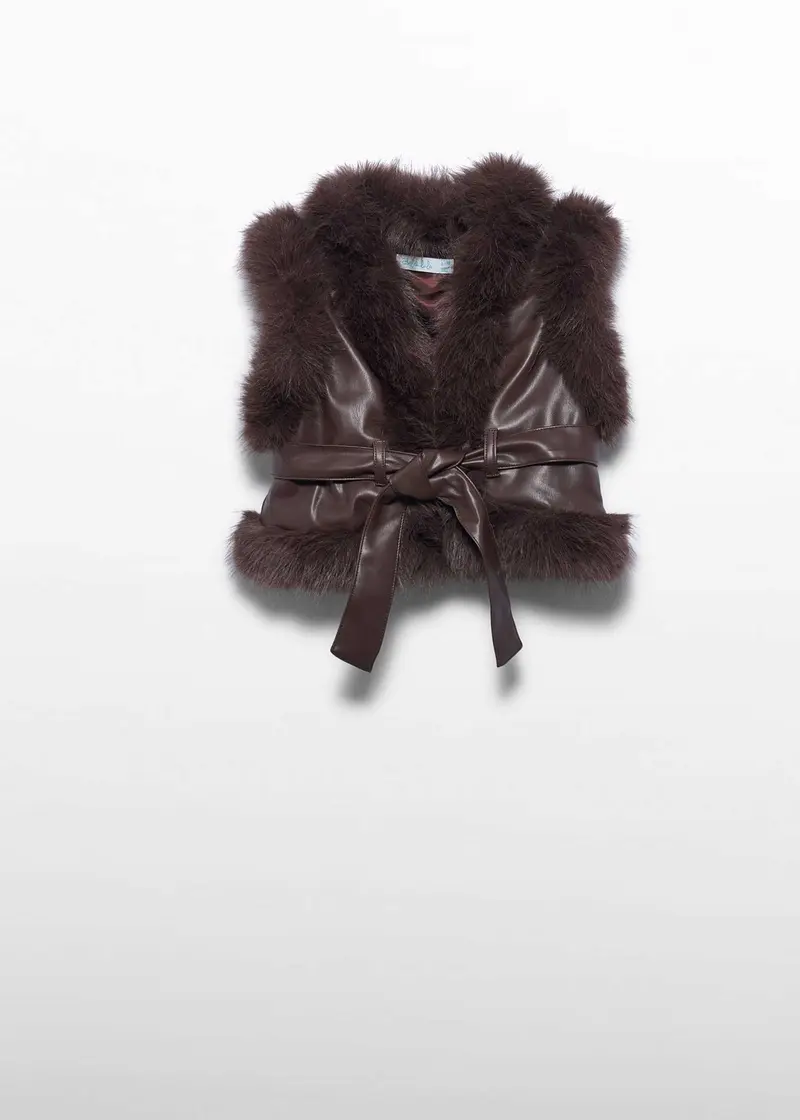 Abel&Lula Gilet imbottito pellicciotto