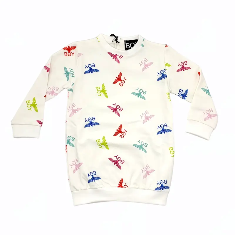 Abito baby in felpa Boy London con stampa multi color