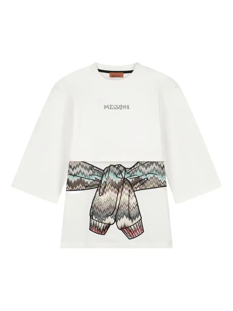 ABITO BIANCO CON STAMPA LOGO MISSONI