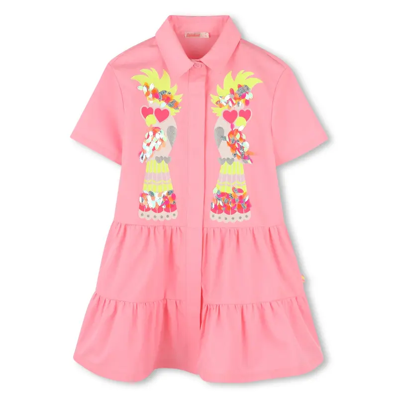 ABITO CAMICIA ROSA CON FANTASIA BLLIEBLUSH
