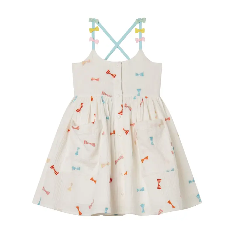 Abito con fiocco e stampa all-over