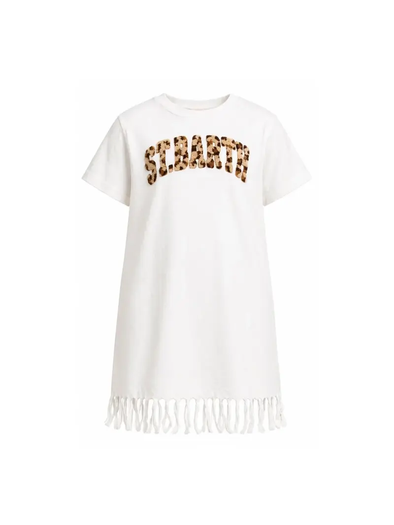 ABITO CON FRANGE BIANCO CON LOGO IN SPUGNA MACULATO MC2 SAINT BARTH