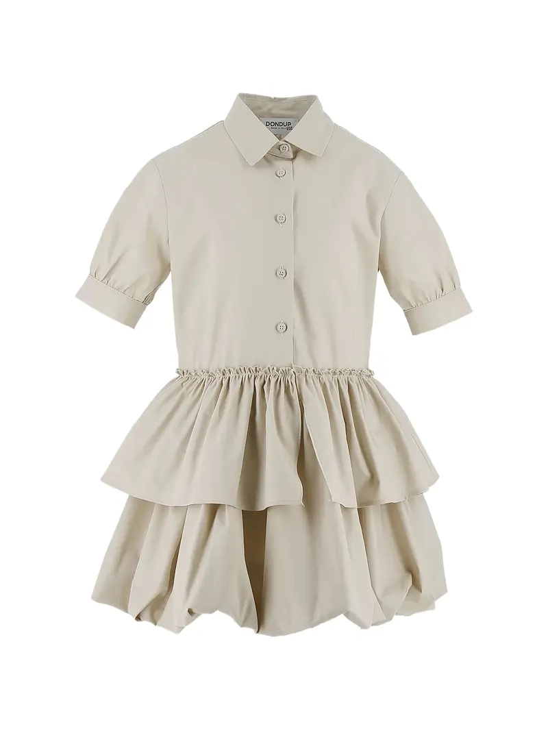 ABITO CON RUCHET BEIGE DONDUP