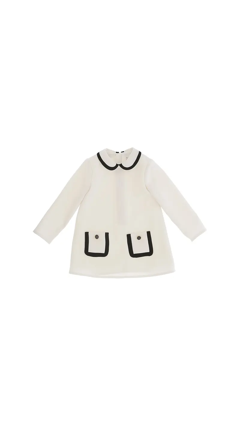 ABITO CON TASCHE MILK/NERO ELISABETTA FRANCHI