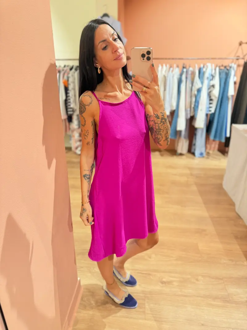 Abito easy fucsia