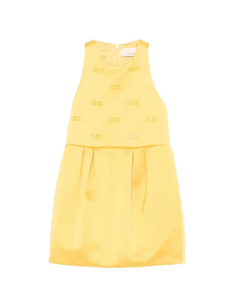 ABITO GIALLO CON STRASS SUL DAVANTI LOGATO ELISABETTA FRANCHI