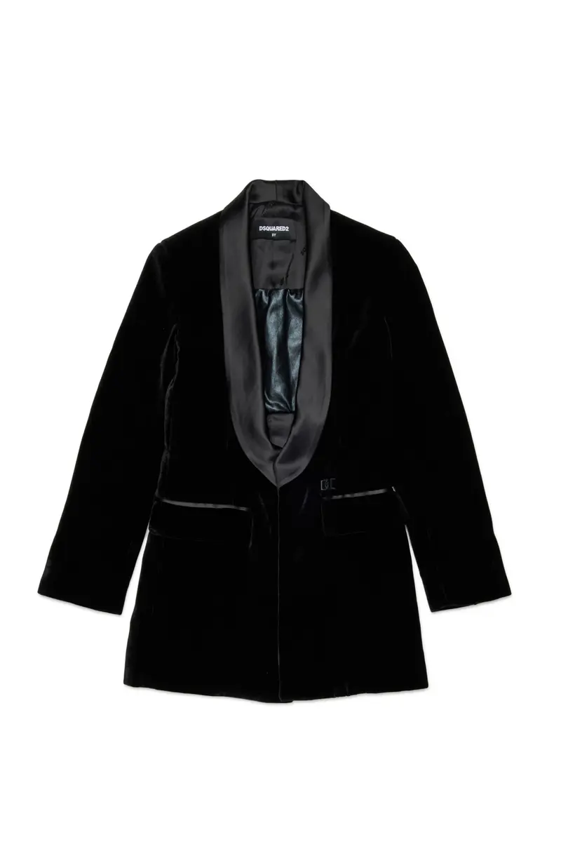 ABITO IN VELLUTO NERO DSQUARED2