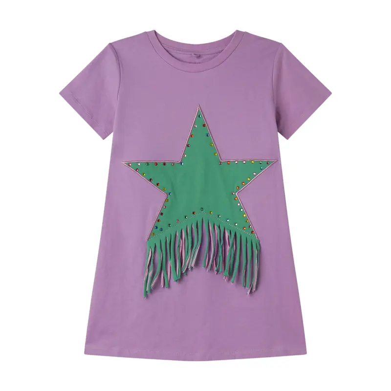 Abito modello T-shirt con stampa