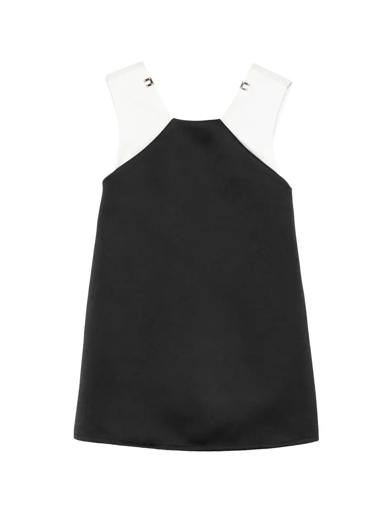 ABITO NERO CON FIOCCO SUL RETRO BIANCO ELISABETTA FRANCHI