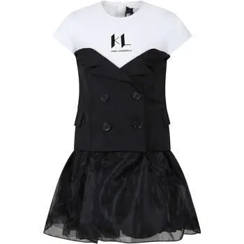 ABITO NERO CON LOGO KARL LAGERFELD