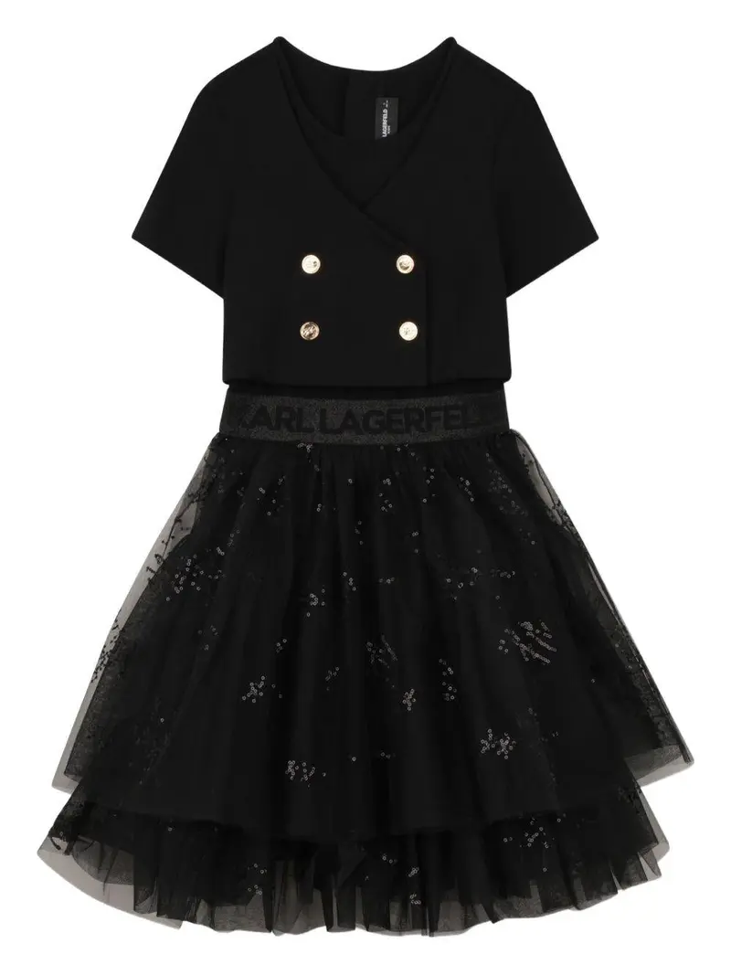 Abito per bambina Karl Lagerfeld Kids con balze