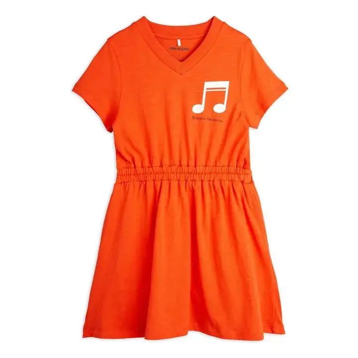 ABITO ROSSO CON NOTA MUSICALE MINI RODINI
