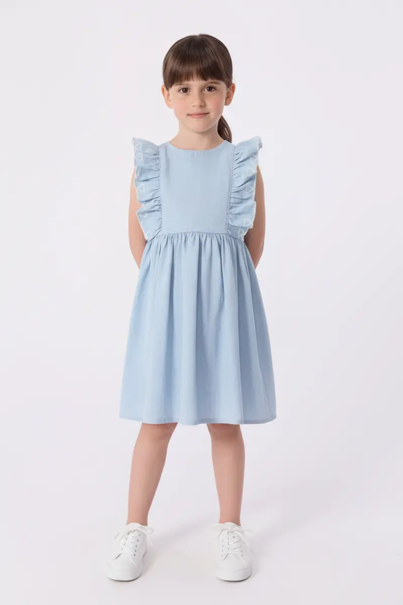 Abito senza maniche in cotone bambina