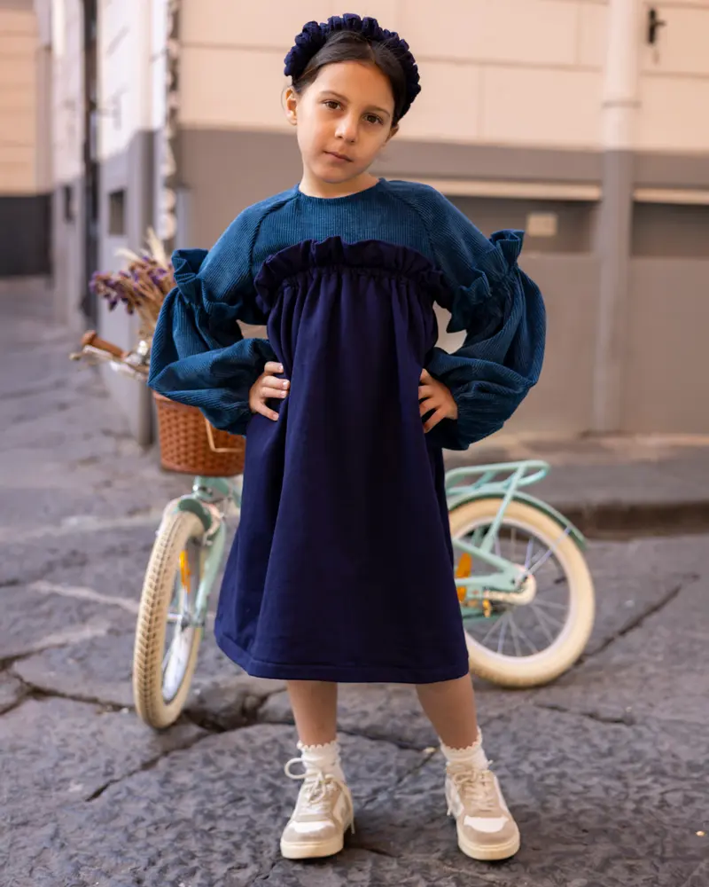 Abito velluto e jersey