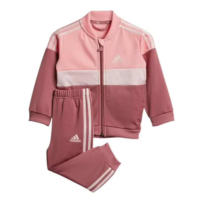 Adidas Completo 2Pz Felpa con Zip-Pantalone Rosa per Neonata
