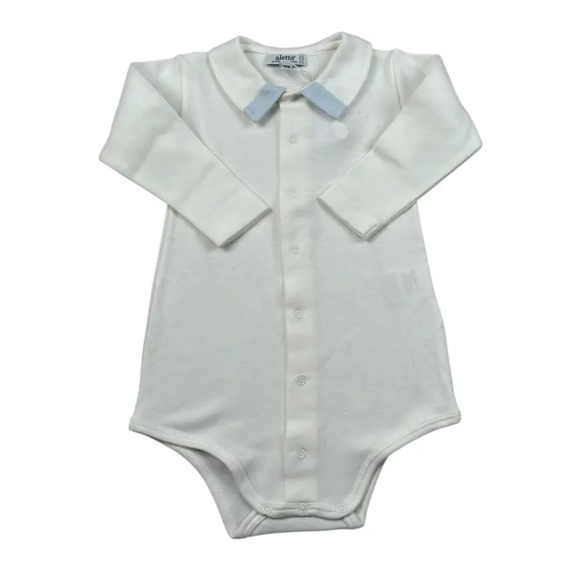 Aletta Body Manica Lunga tinta unita Panna per Neonato