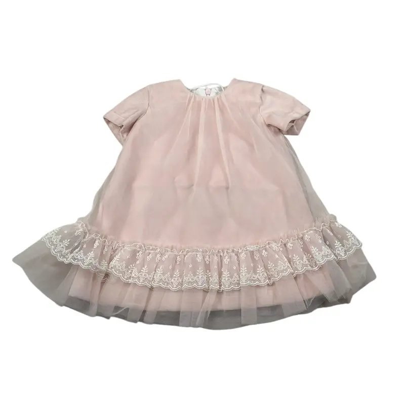 Alice Pi Abito Mezza Manica tinta unita Rosa per Neonata