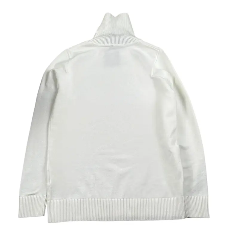 Amiuni Maglia Collo Alto tinta unita Bianco per Bambina