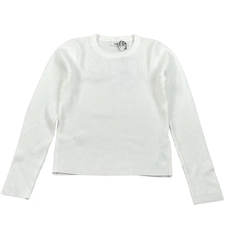 Amiuni Maglia tinta unita Girocollo Bianco per Bambina