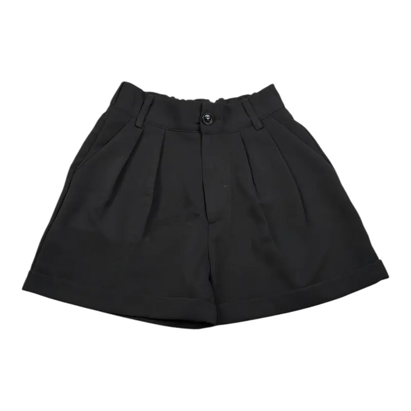 Amiuni Short tinta unita con Elastico In Vita Nero per Bambina