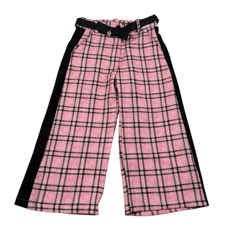 Artigli Pantalone Modello A Palazzo tinta unita Rosa per Bambina