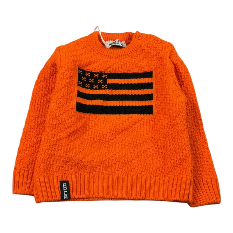 Aspen Polo Club Maglia Girocollo tinta unita Arancione per Neonato