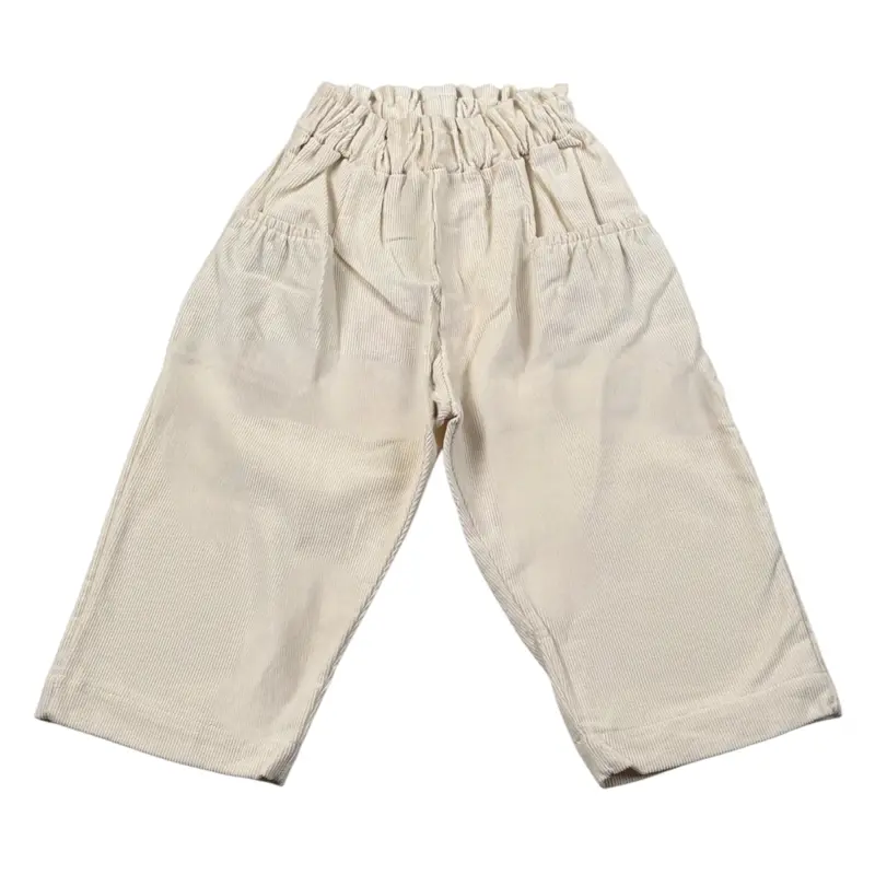 Aventiquattrore Pantalone tinta unita con Elastico In Vita Crema per Neonata