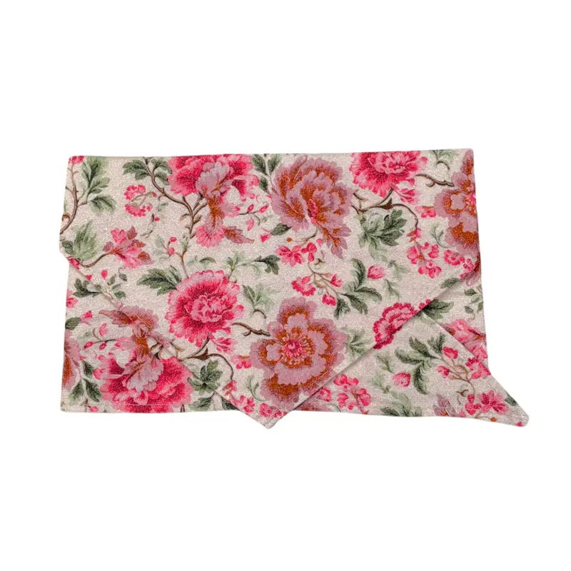 Babe & Tess Bandana tinta unita con Fantasia Fiori Beige/Rosa per Bambina