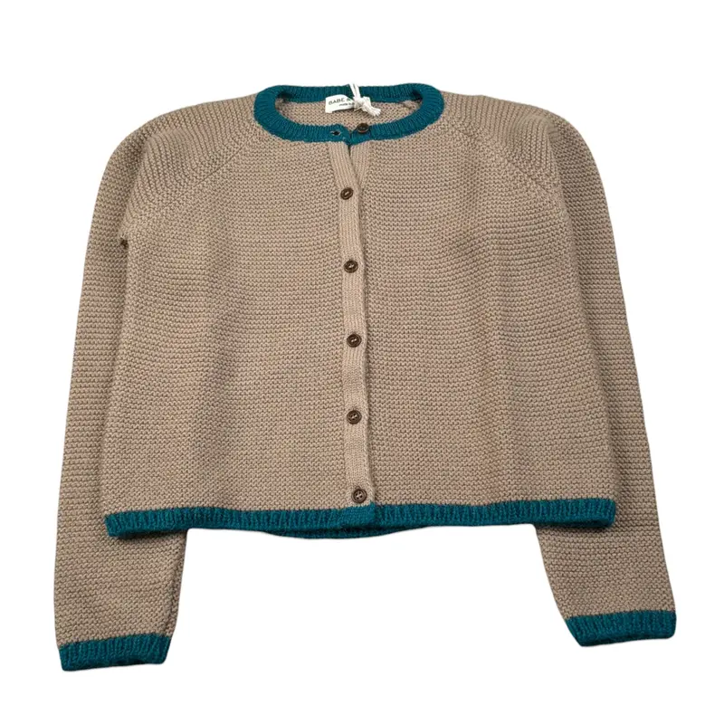 Babe & Tess Cardigan tinta unita Beige per Bambino