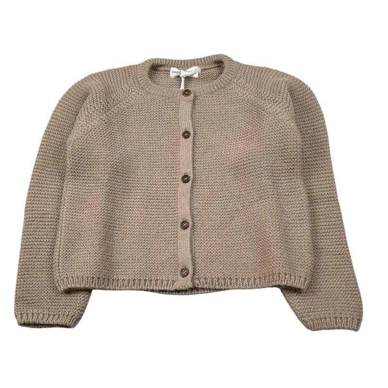 Babe & Tess Cardigan tinta unita Beige per Neonato
