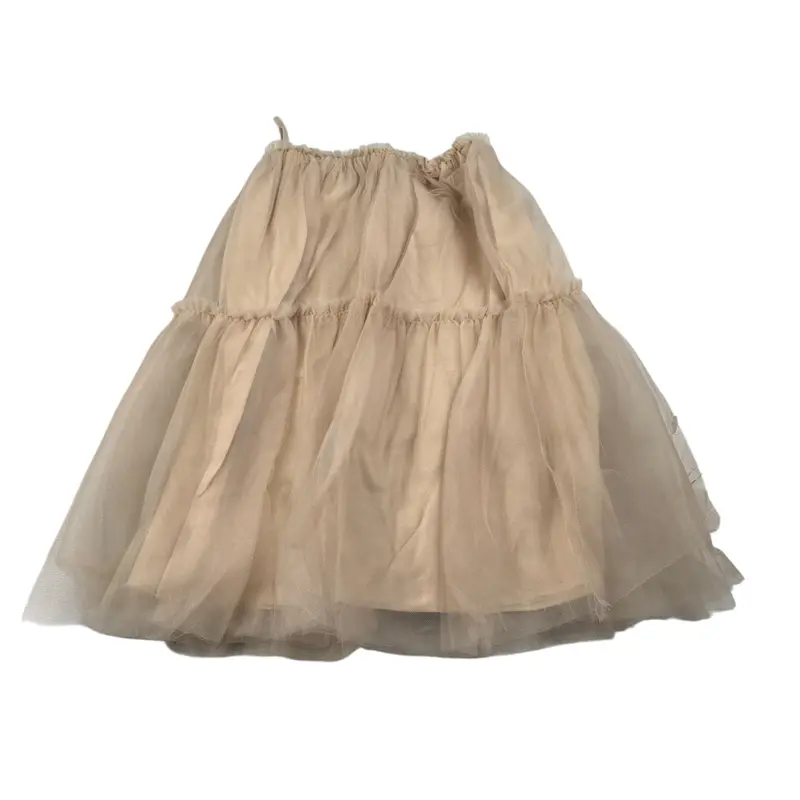 Babe & Tess Gonna tinta unita In Tulle Beige per Bambina