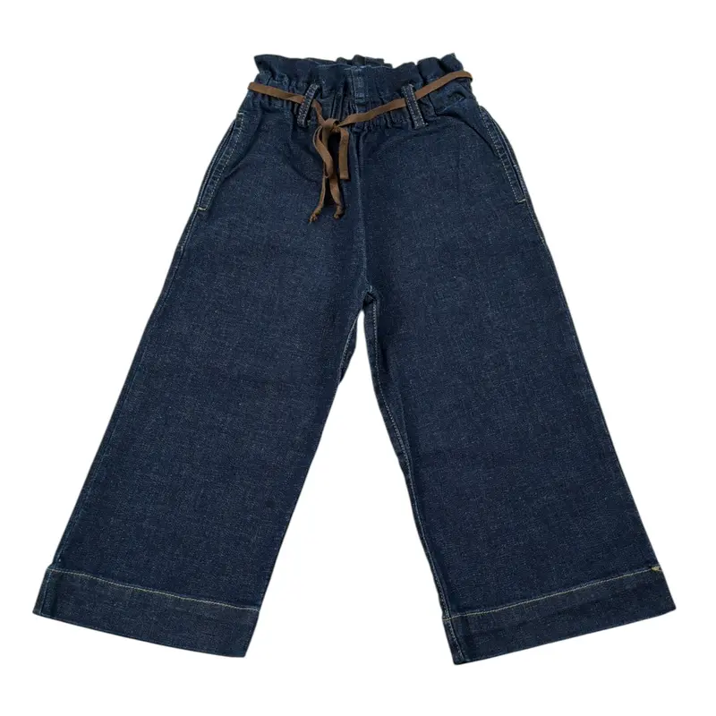 Babe & Tess Jeans tinta unita Modello Palazzo Blu per Bambina