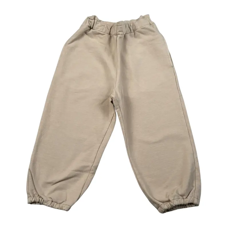 Babe & Tess Pantalone tinta unita con Elastico In Vita Beige per Neonata