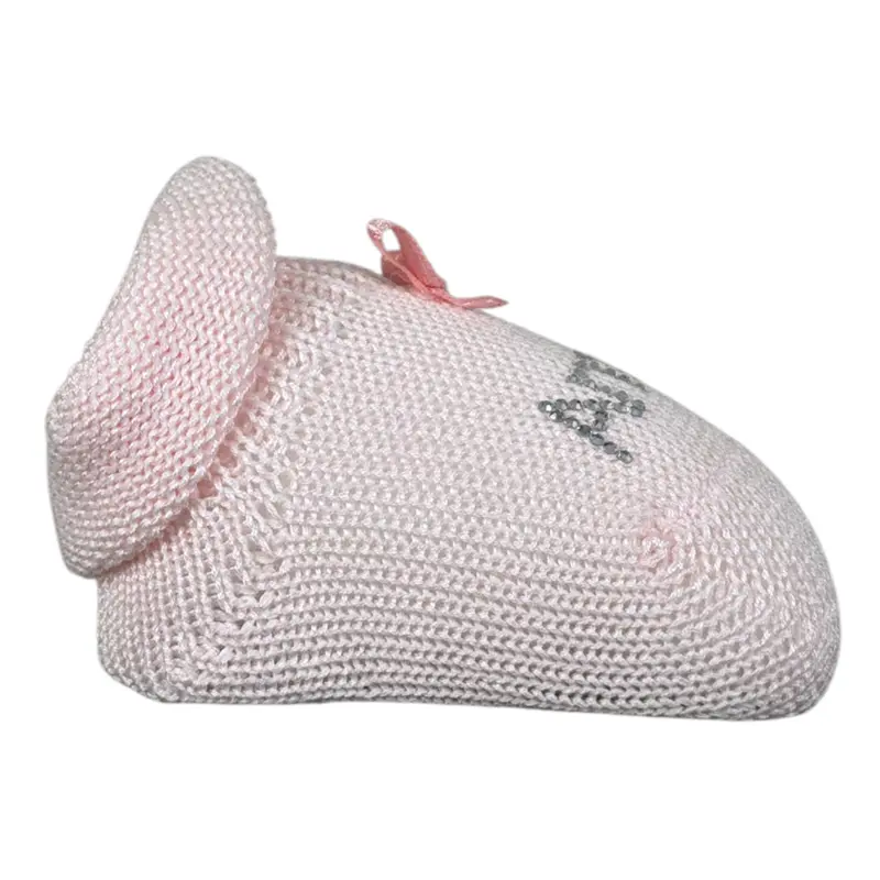 Baby Vip Babbucce tinta unita con Brillantini Rosa per Neonata