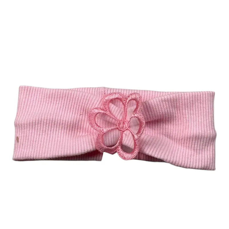 Baby Vip Fascia Tint Unita con Fiocco Rosa per Neonata