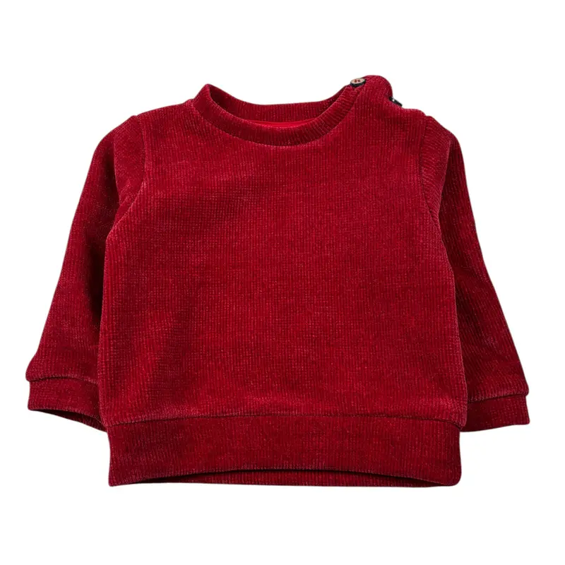 Baby Vip Felpa Chiusa Girocollo tinta unita Rosso per Neonato