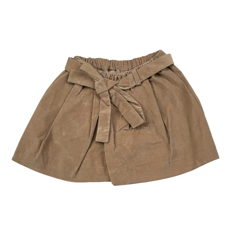 Baby Vip Short tinta unita con Elastico In Vita Beige per Bambina