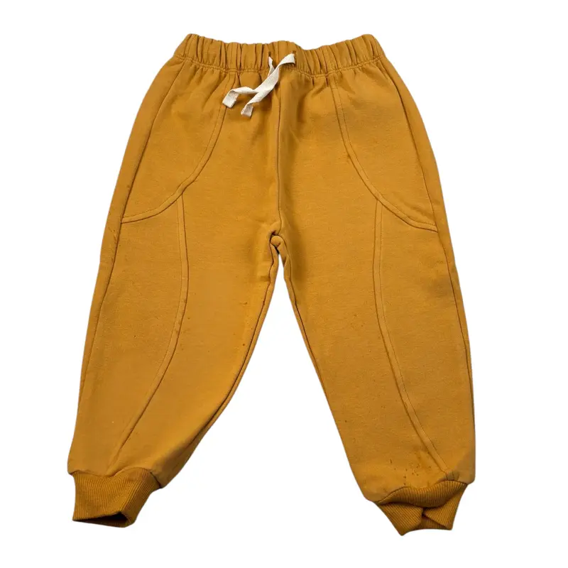 Babyclic Pantalone tinta unita con Elastico In Vita Giallo per Bambino