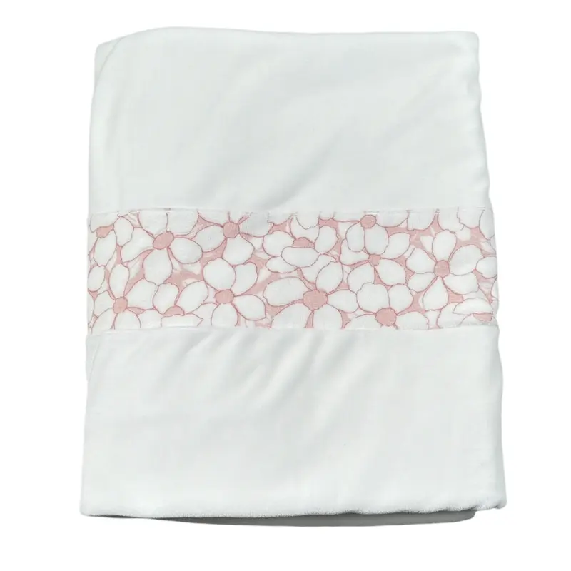 Babyvip Coperta tinta unita con Fantasia Bianco per Neonata