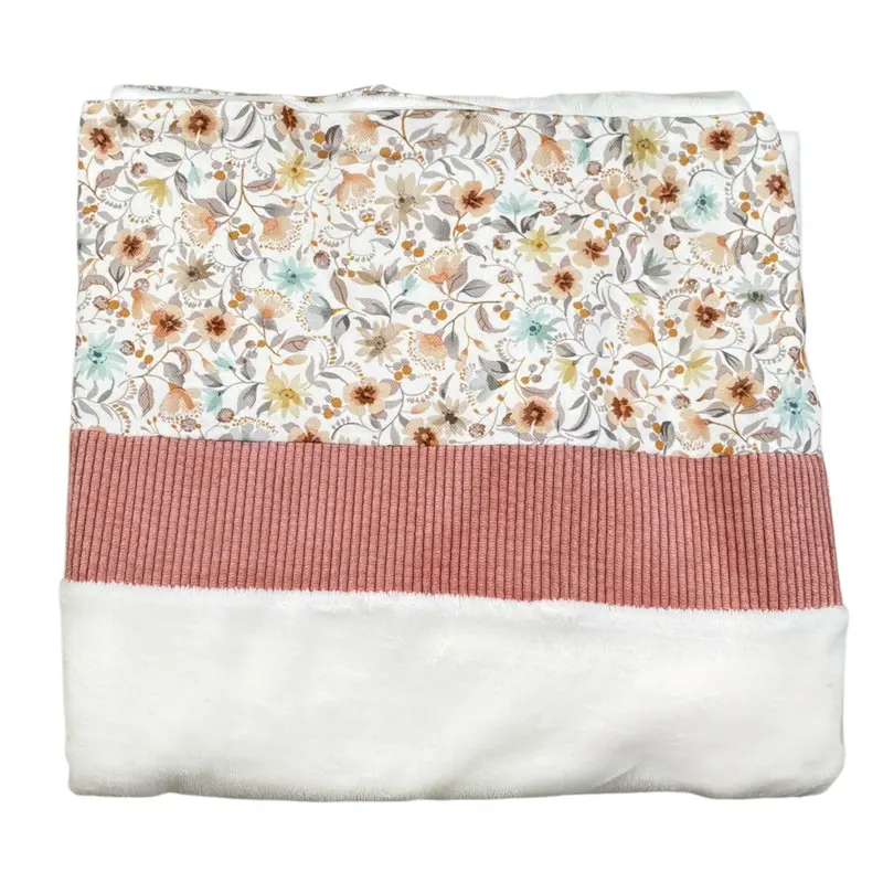 Babyvip Coperta tinta unita con Stampa Bianco per Neonata