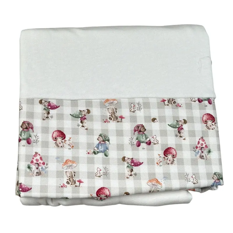 Babyvip Coperta tinta unita con Stampa Bianco per Neonata