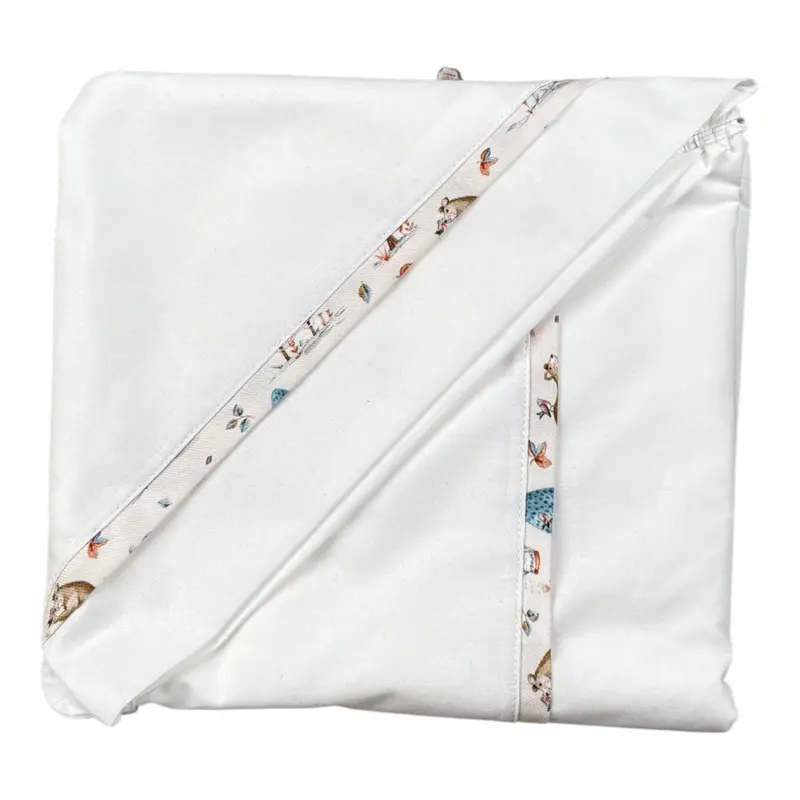Babyvip Lenzuola Set 3Pz tinta unita Bianco per Neonata