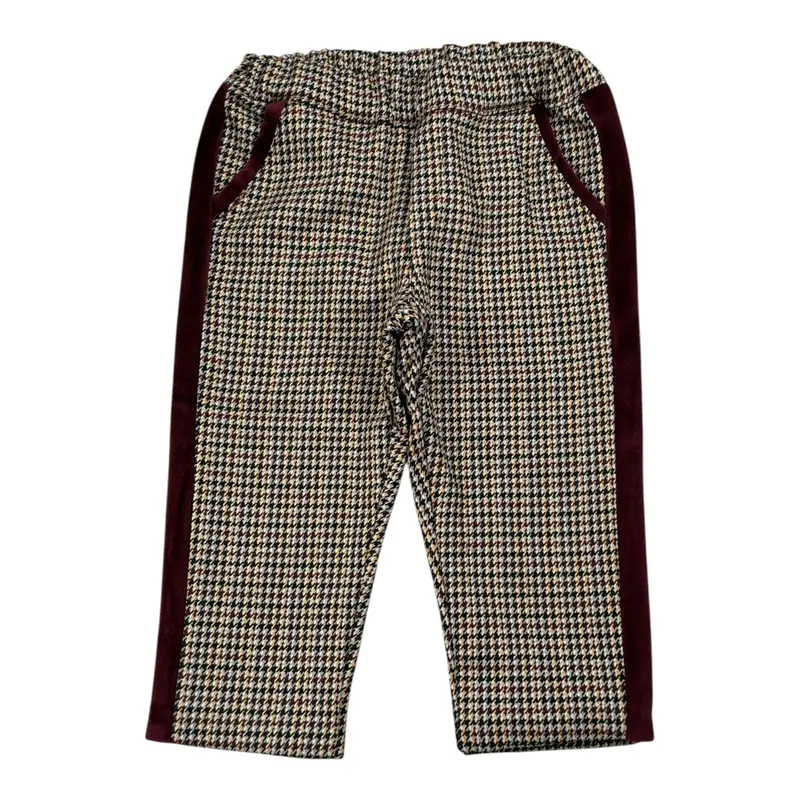 Babyvip Pantalone tinta unita con Microfantasia Beige per Neonata