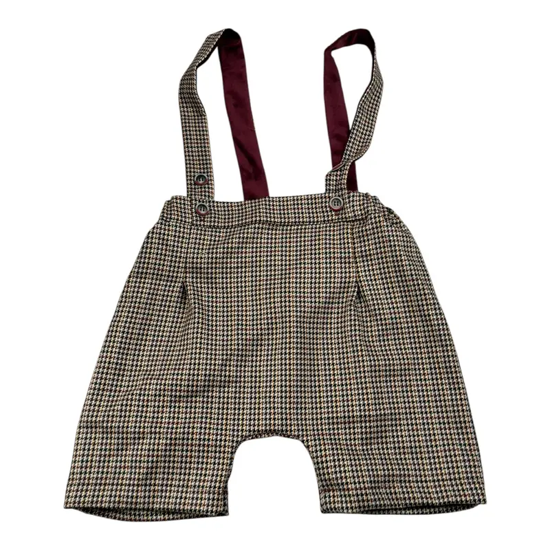 Babyvip Salopette tinta unita con Microfantasia Beige per Neonata