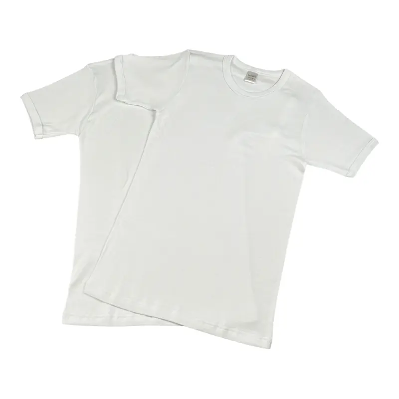 Babyvip Set 2 T-Shirt Intima tinta unita Bianco per Neonato