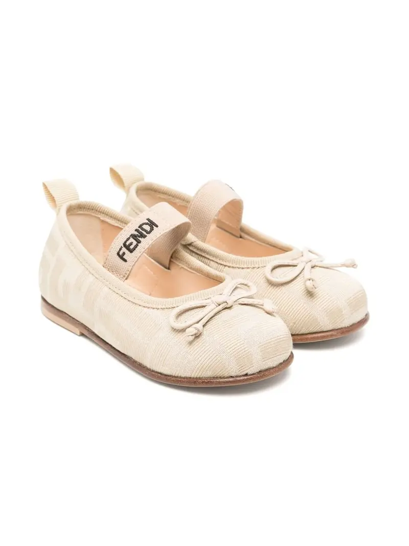Ballerine per neonata Fendi Kids monogramm