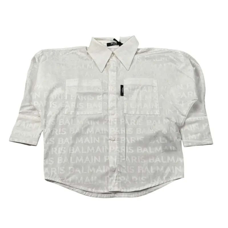 Balmain Camicia Manica Lunga tinta unita Bianco per Bambina