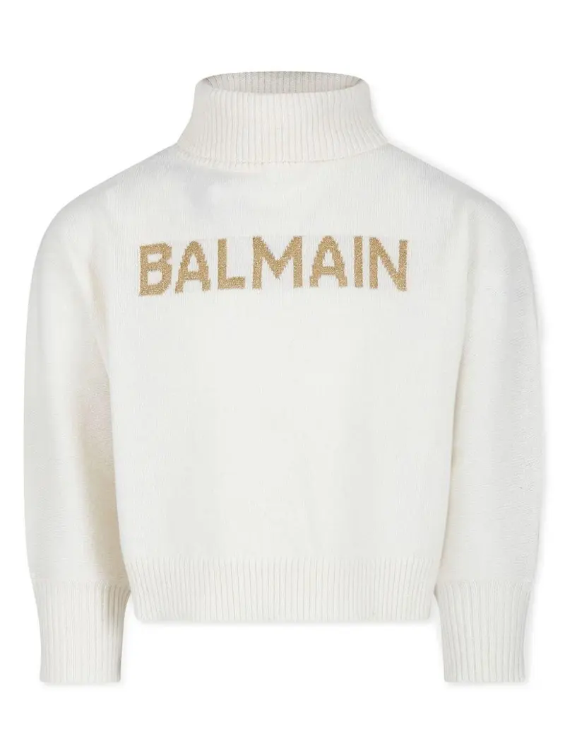 Balmain Kids maglione a collo alto