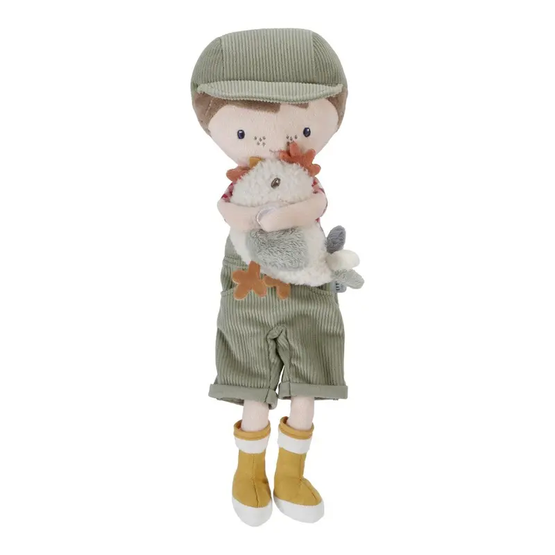 Bambola Little Dutch Jim con pollo - 35cm